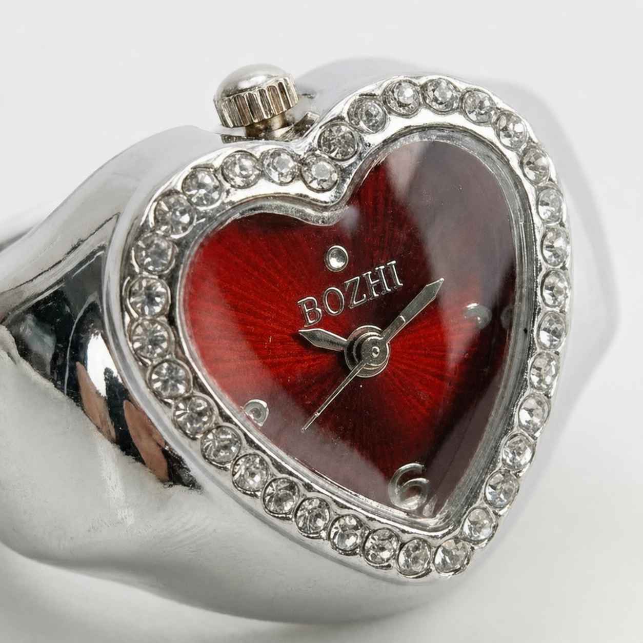 Anillo Corazón | Rojo Plata