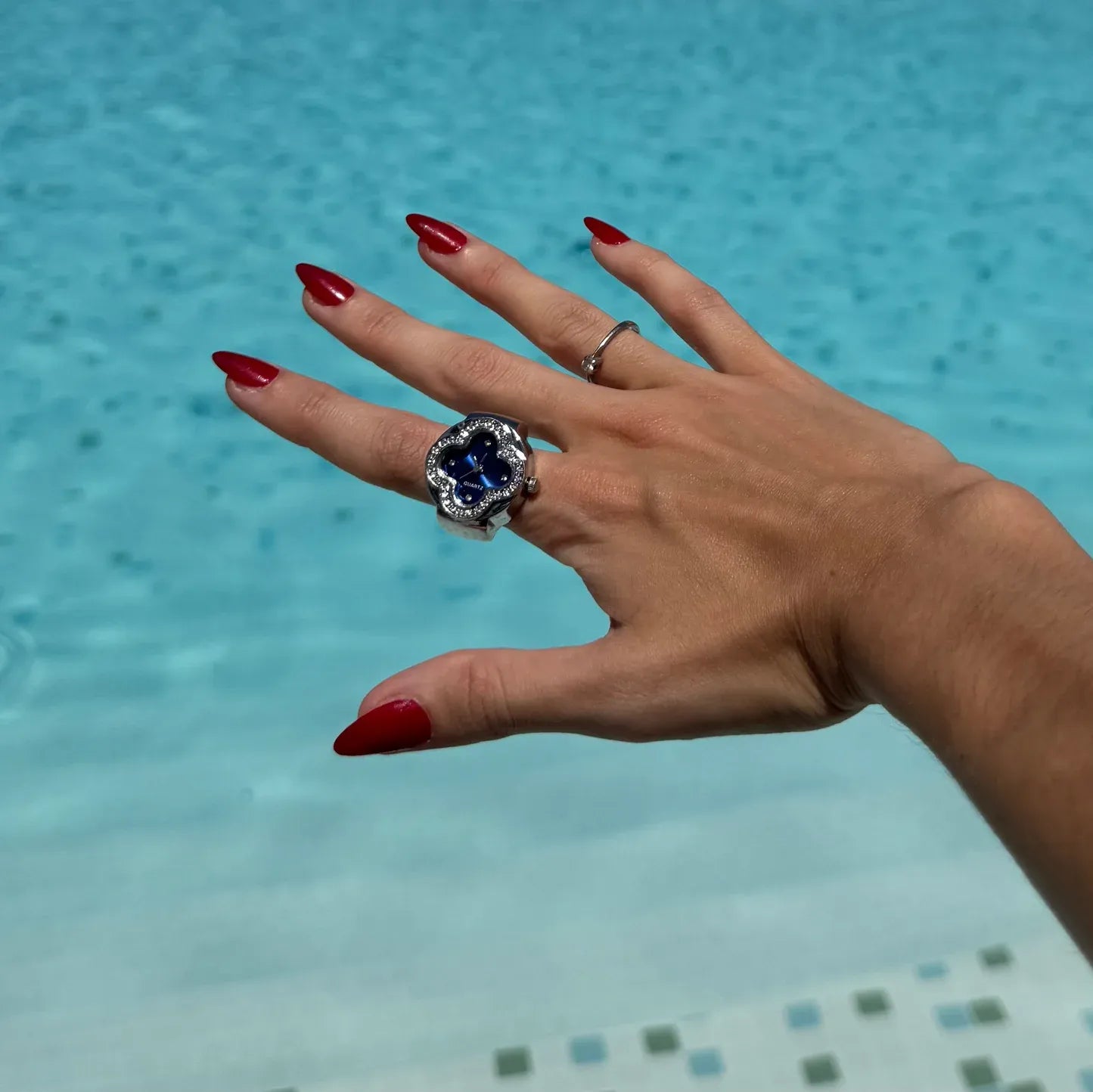 Anillo Cleef | Azul Plata