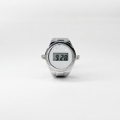 Anillo Digital | Blanco Plata