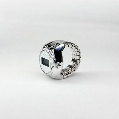 Anillo Digital | Blanco Plata
