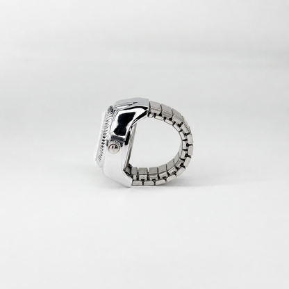 Anillo Digital | Blanco Plata