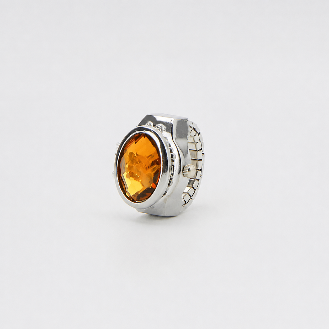 Anillo Gema | Naranja Plata