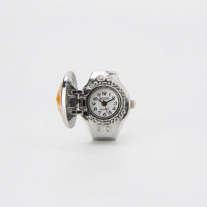 Anillo Gema | Naranja Plata