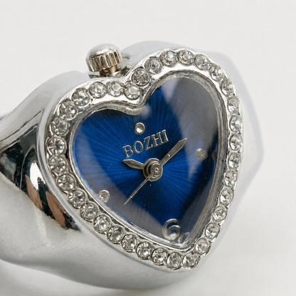 Anillo Corazón | Azul Plata