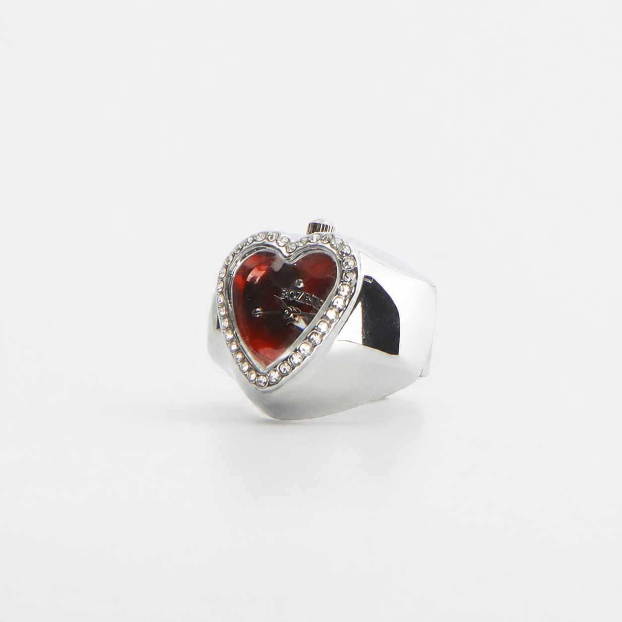 Anillo Corazón | Rojo Plata