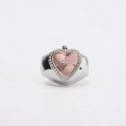 Anillo Corazón | Rosa Plata