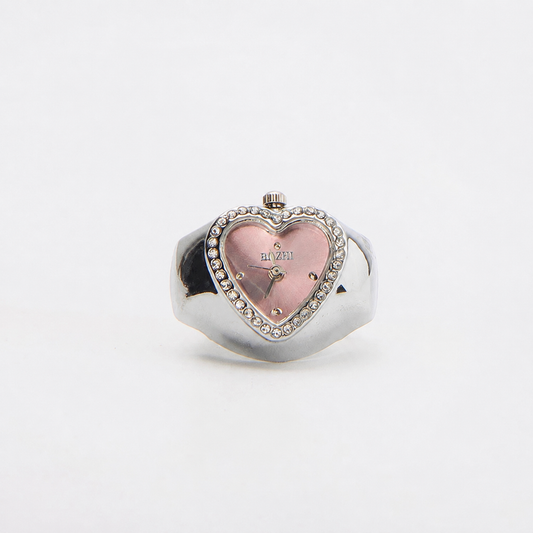 Anillo Corazón | Rosa Plata