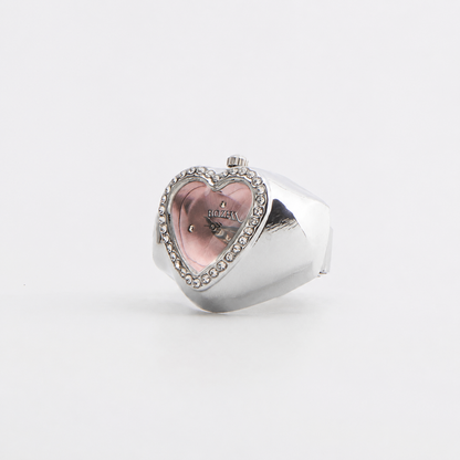 Anillo Corazón | Rosa Plata