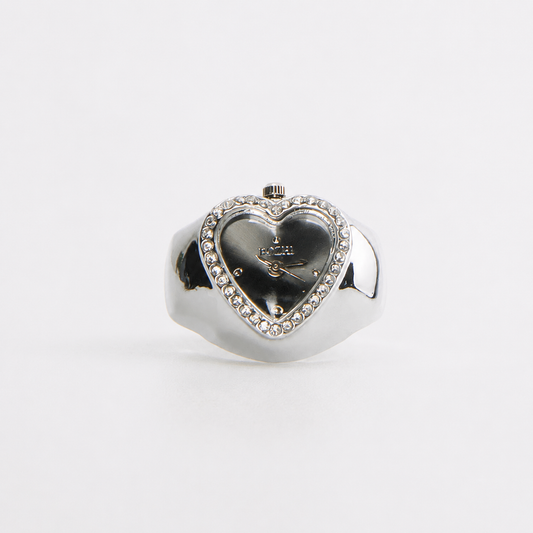 Anillo Corazón | Gris Plata