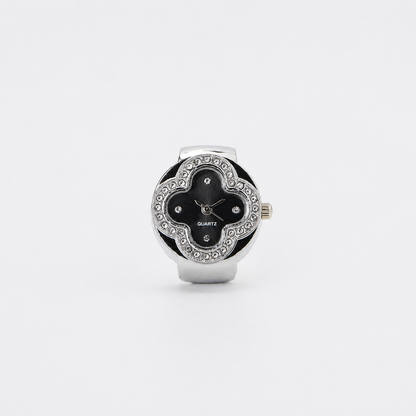 Anillo Cleef | Negro Plata