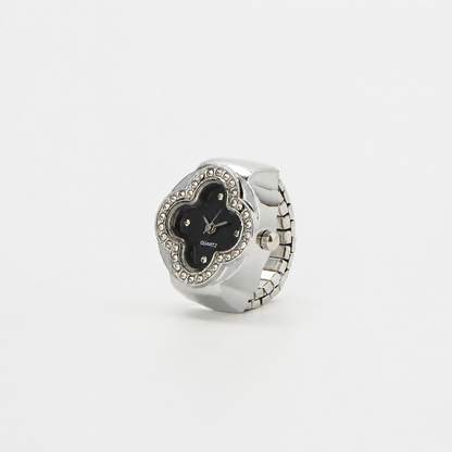 Anillo Cleef | Negro Plata