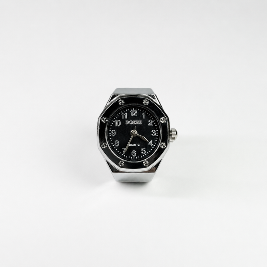 Anillo Oak | Negro Plata