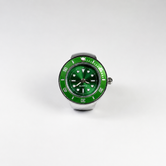 Anillo GMT | Verde Plata