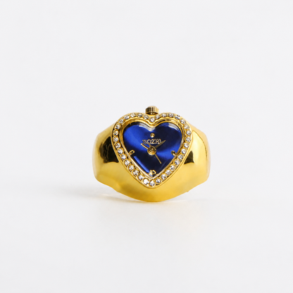 Anillo Corazón | Azul Oro