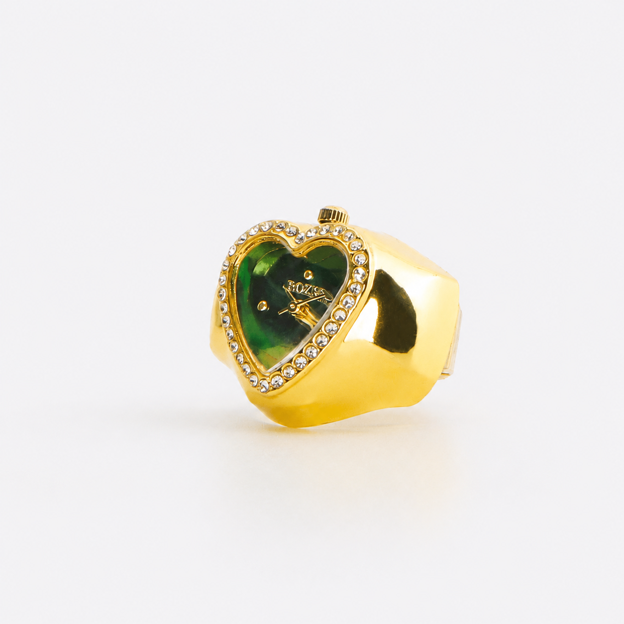 Anillo Corazón | Verde Oro