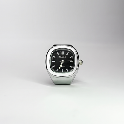 Anillo Nautilus | Negro Plata