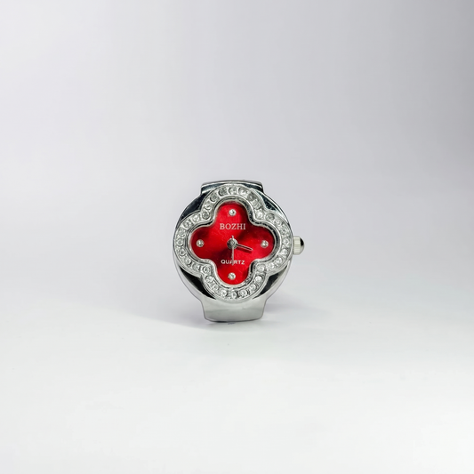 Anillo Cleef | Rojo Plata