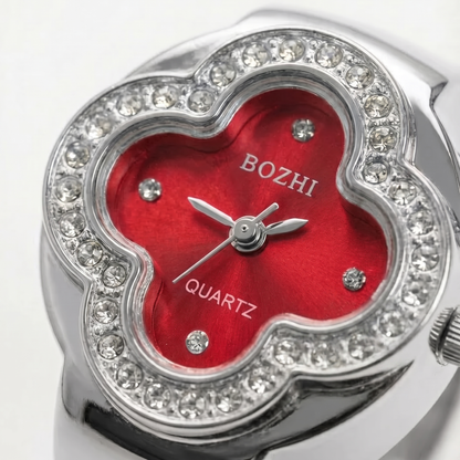 Anillo Cleef | Rojo Plata