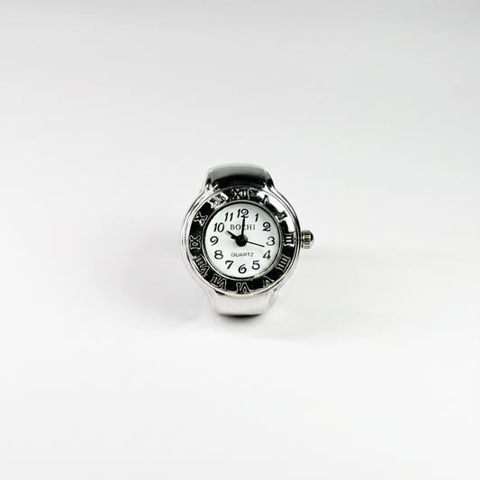Anillo Roma | Blanco Plata