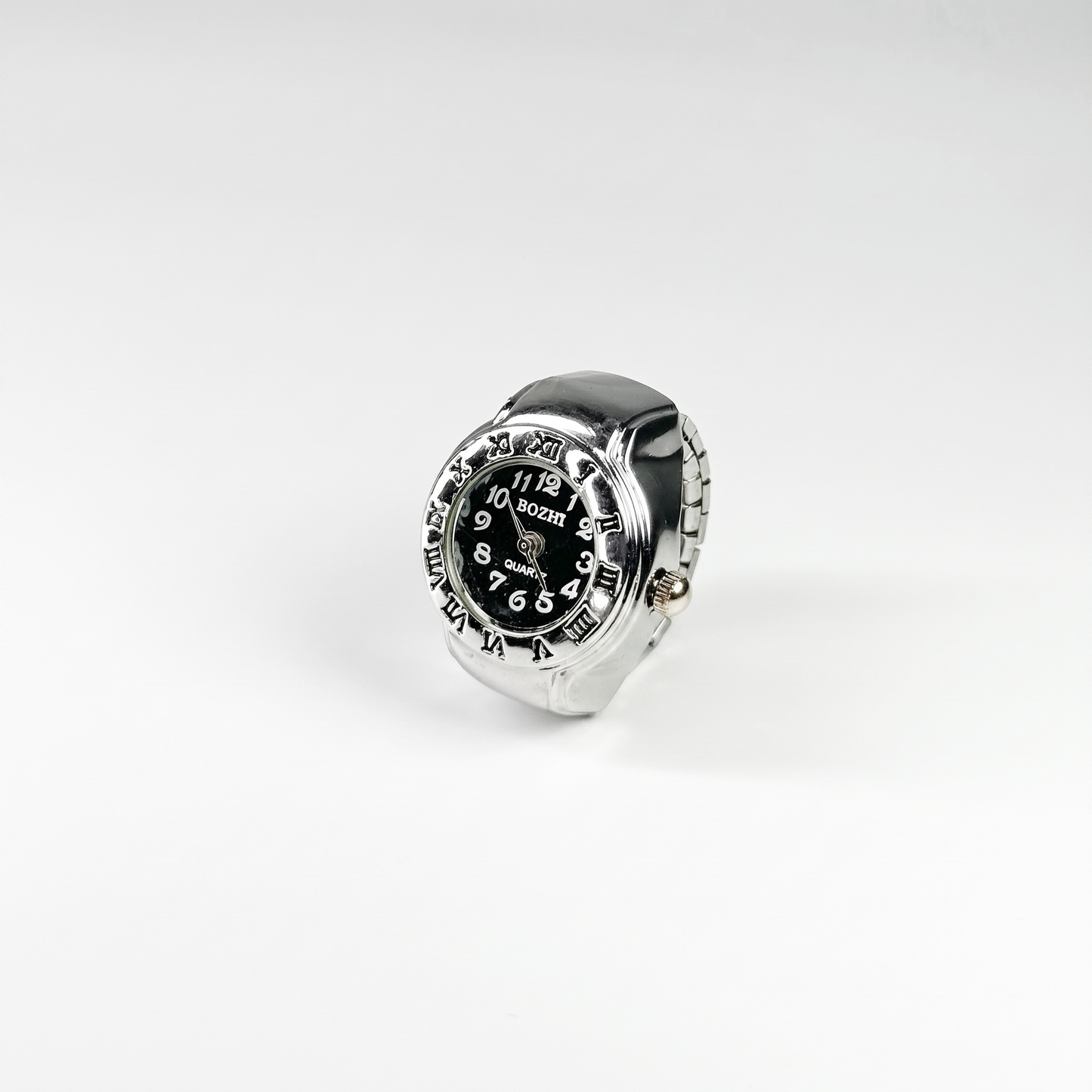 Anillo Roma | Negro Plata