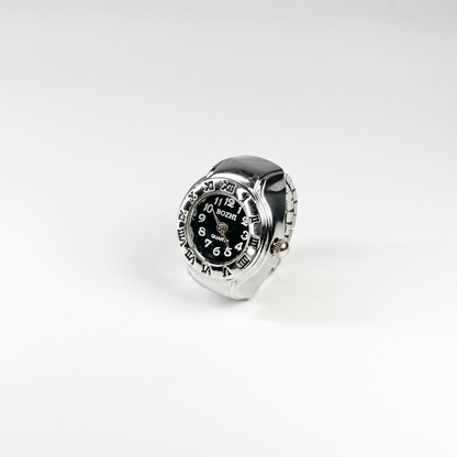 Anillo Roma | Negro Plata