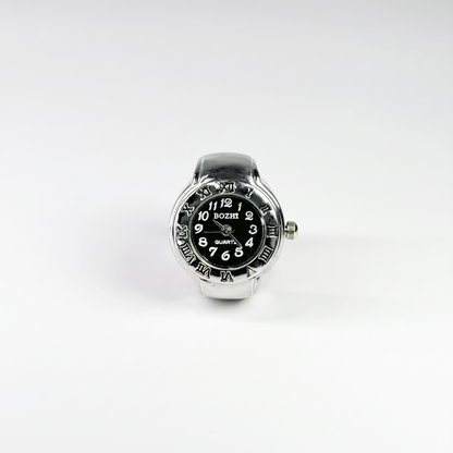 Anillo Roma | Negro Plata