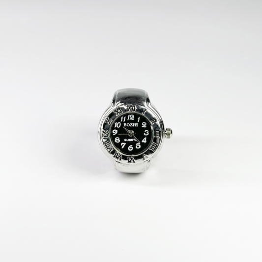 Anillo Roma | Negro Plata