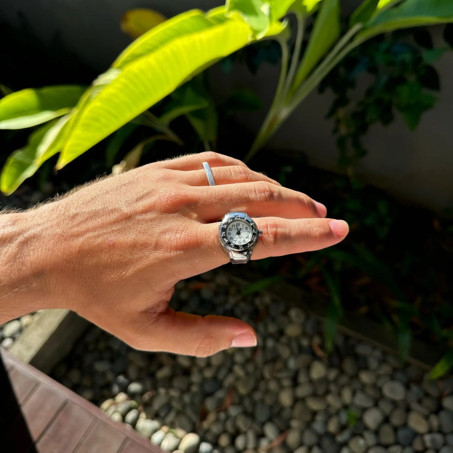 Anillo Roma | Blanco Plata