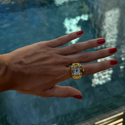 Anillo Santos | Blanco Oro