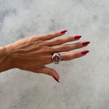 Anillo Bari | Rojo Plata