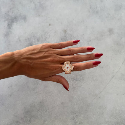 Anillo Cleef | Blanco Rose