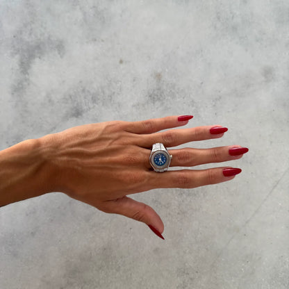 Anillo Milano | Azul Plata