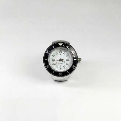 Anillo GMT | Blanco Plata