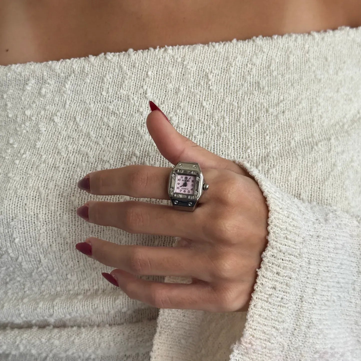 Anillo Santos | Rosa Plata