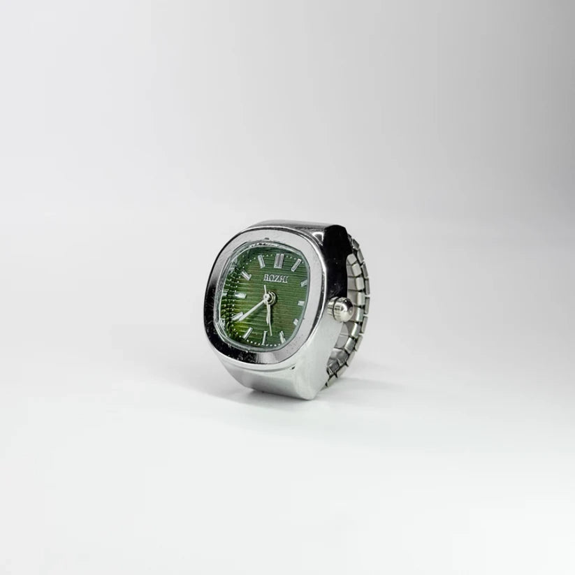 Anillo Nautilus | Verde Plata