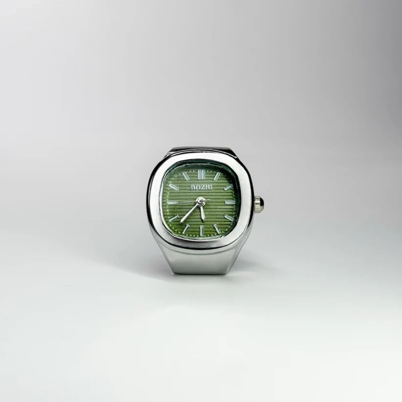 Anillo Nautilus | Verde Plata