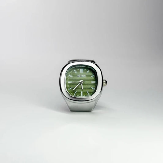 Anillo Nautilus | Verde Plata