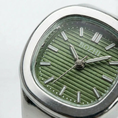 Anillo Nautilus | Verde Plata